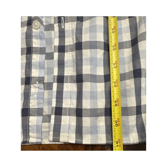 NWT Kenneth Cole Non Iron, Stretch, Plaid, White Blue, Gray - Large - Picture 5 of 8